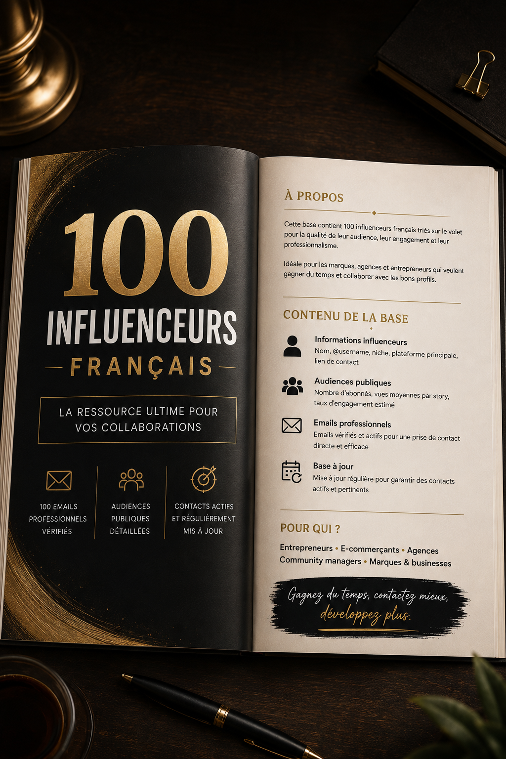 Aperçu de l'ebook 100 Influenceurs Français